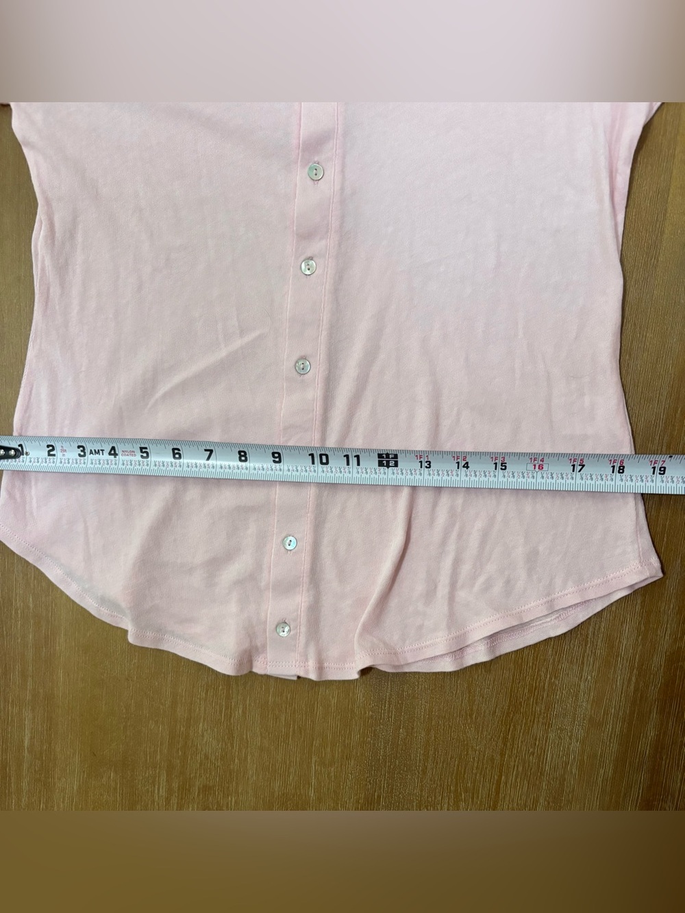Chaser Pale Pink Ruffle Button-Down Top - Picture 11 of 12